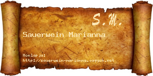 Sauerwein Marianna névjegykártya